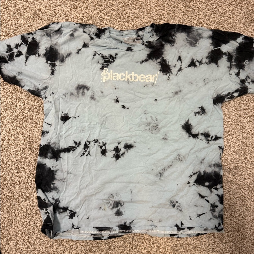 Light Blue and Black Tie Dye Blackbear Ter